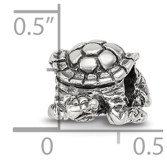 Sterling Silver Reflections Turtle Bead