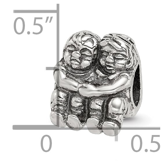 Sterling Silver Reflections Two Kids Bead