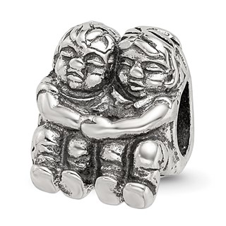 Sterling Silver Reflections Two Kids Bead