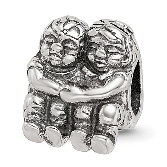 Sterling Silver Reflections Two Kids Bead