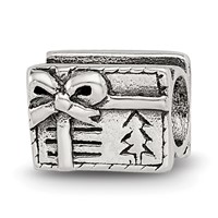 Sterling Silver Reflections Kids Christmas Present Bead view 1