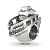Sterling Silver Reflections Boat Bead view 1