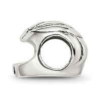 Sterling Silver Reflections Race Car Helmet Bead view 2
