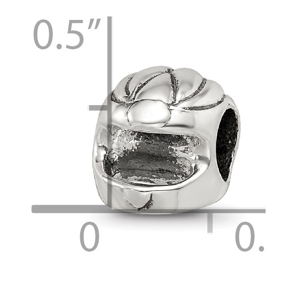 Sterling Silver Reflections Race Car Helmet Bead