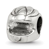Sterling Silver Reflections Race Car Helmet Bead view 1