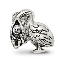 Sterling Silver Reflections Stork Bead view 3