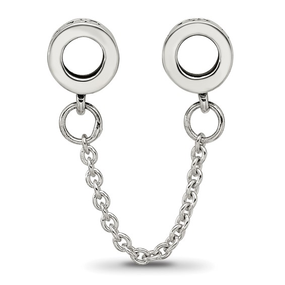 Sterling Silver Reflections Security Chain Floral Bead