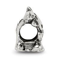 Sterling Silver Reflections Kids Cow with Bow Bead view 2