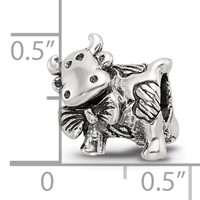 Sterling Silver Reflections Dairy Cow Bead view 4