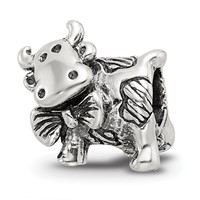 Sterling Silver Reflections Dairy Cow Bead view 1