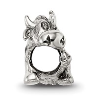 Sterling Silver Reflections Kids Cow W Bell Bead view 2