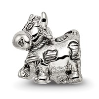 Sterling Silver Reflections Kids Cow W Bell Bead view 3