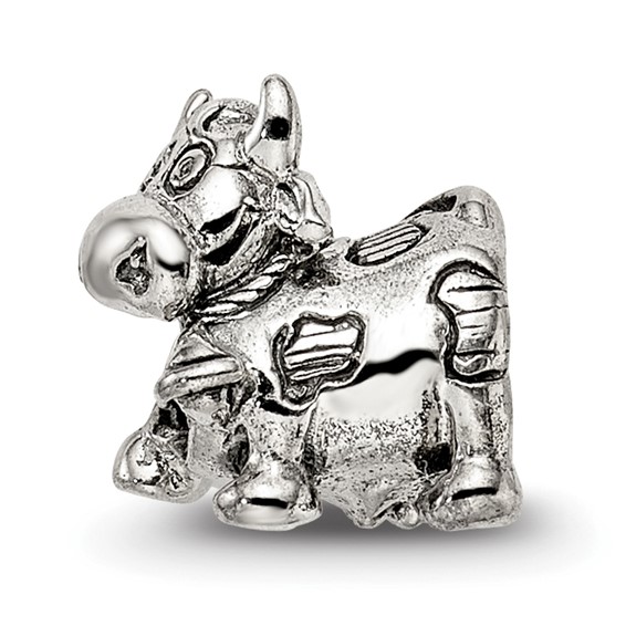 Sterling Silver Reflections Kids Cow w/ Bell Bead
