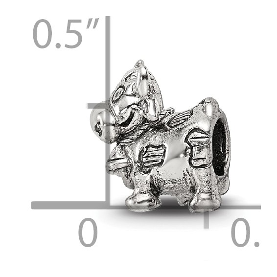 Sterling Silver Reflections Kids Cow w/ Bell Bead