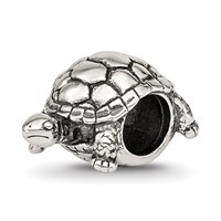 Sterling Silver Reflections Turtle Bead view 1