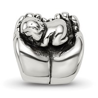 Sterling Silver Reflections Baby in Hands Bead view 3