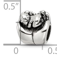 Sterling Silver Reflections Baby in Hands Bead view 5