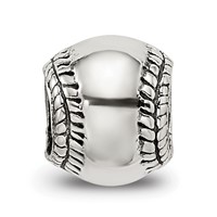 Sterling Silver Reflections Kids Softball Bead view 3