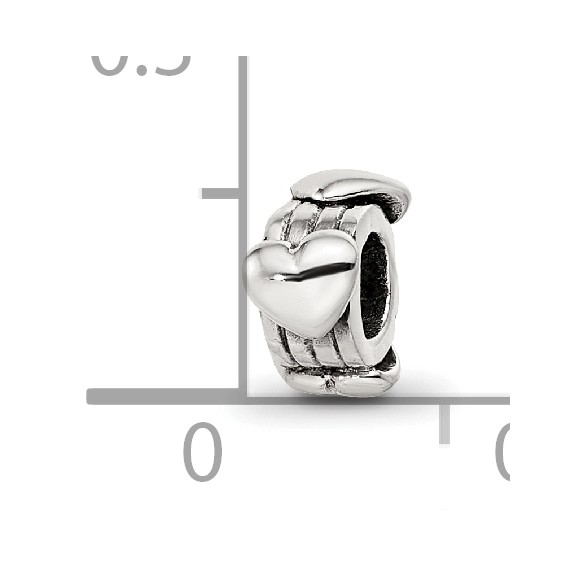 Sterling Silver Reflections Kids Hearts Bead