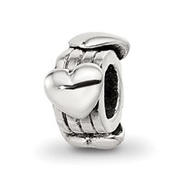 Sterling Silver Reflections Kids Hearts Bead view 1