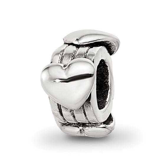 Sterling Silver Reflections Kids Hearts Bead