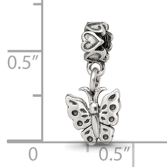 Kids Collection Sterling Silver Butterfly Dangle Reflections Bead