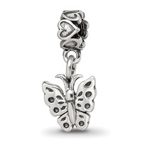 Kids Collection Sterling Silver Butterfly Dangle Reflections Bead view 1