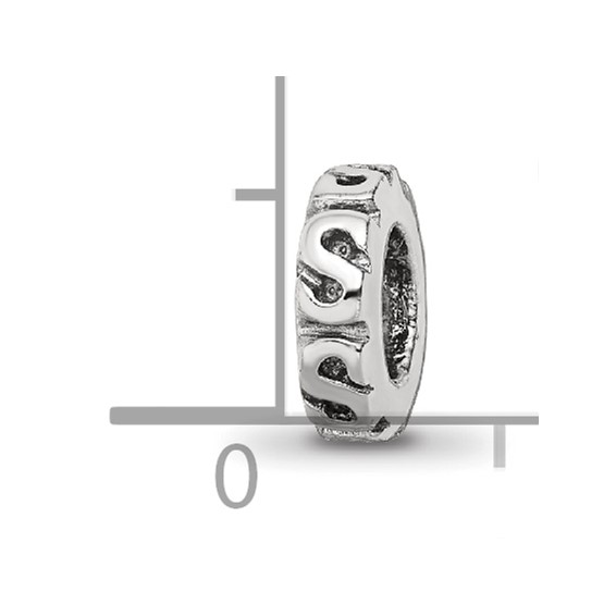 Sterling Silver Reflections Swirl Spacer Bead