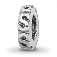 Sterling Silver Reflections Swirl Spacer Bead view 1
