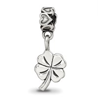 Kids Collection Sterling Silver 4-Leaf Clover Dangle Reflections Bead view 5