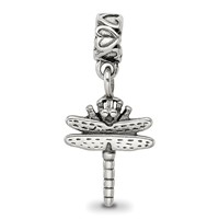 Sterling Silver Reflections Kids Dragonfly Dangle Bead view 4