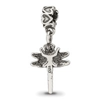 Sterling Silver Reflections Kids Dragonfly Dangle Bead view 5