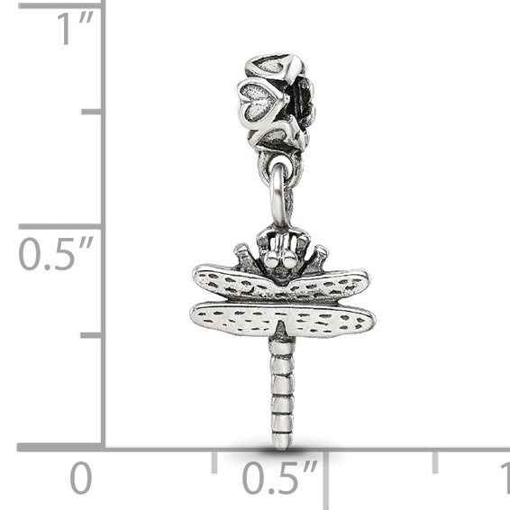 Sterling Silver Reflections Kids Dragonfly Dangle Bead