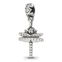 Sterling Silver Reflections Kids Dragonfly Dangle Bead view 1