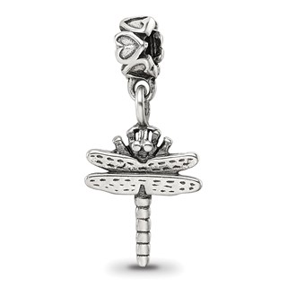 Sterling Silver Reflections Kids Dragonfly Dangle Bead