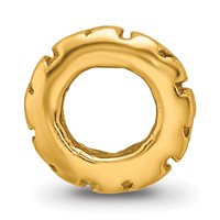 Sterling Silver Gold-plated Reflections Swirl Spacer Bead view 2