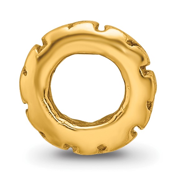 Sterling Silver Gold-plated Reflections Swirl Spacer Bead