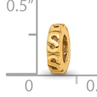Sterling Silver Gold-plated Reflections Swirl Spacer Bead view 4
