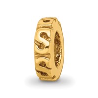 Sterling Silver Gold-plated Reflections Swirl Spacer Bead view 1