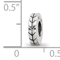 Sterling Silver Reflections Notched Spacer Bead view 4