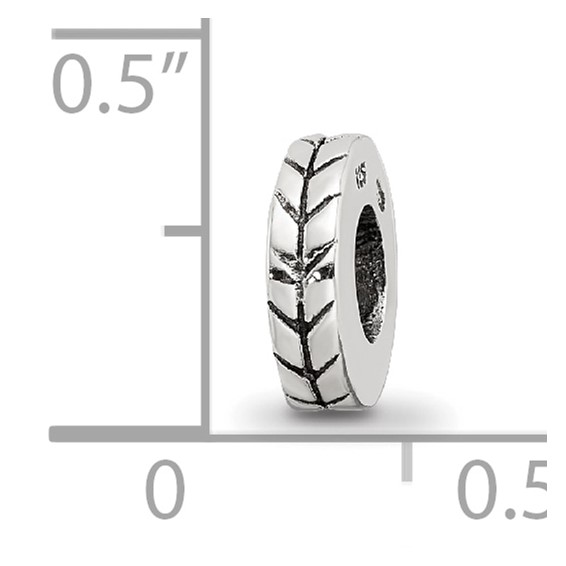 Sterling Silver Reflections Notched Spacer Bead