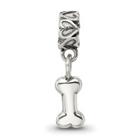 Kids Collection Sterling Silver Dog Bone Dangle Reflections Bead view 4