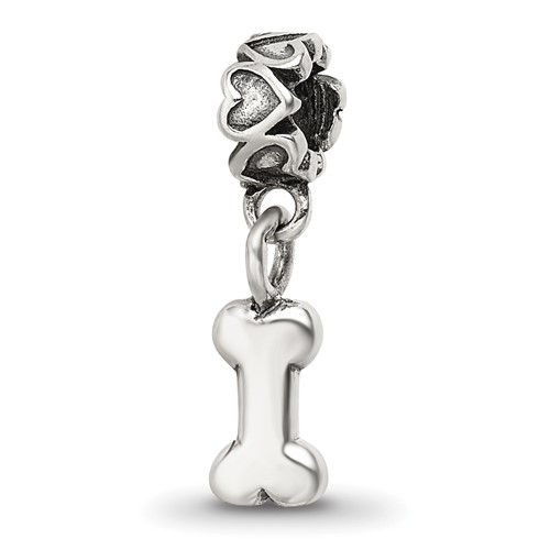 Kids Collection Sterling Silver Dog Bone Dangle Reflections Bead