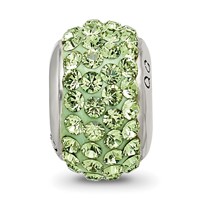 Sterling Silver Reflections August Full Light Green Preciosa Crystal Bead view 3