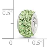 Sterling Silver Reflections August Full Light Green Preciosa Crystal Bead view 4