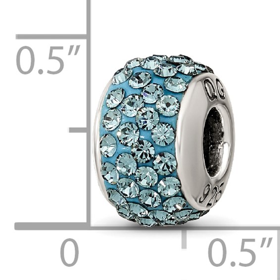 Sterling Silver Reflections December Full Blue Preciosa Crystal Bead