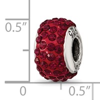 Sterling Silver Reflections January Full Red Preciosa Crystal Bead view 3