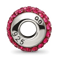 Sterling Silver Reflections July Full Red Preciosa Crystal Bead view 2