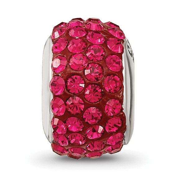 Sterling Silver Reflections July Full Red Preciosa Crystal Bead