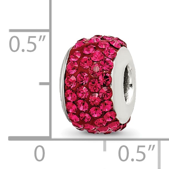 Sterling Silver Reflections July Full Red Preciosa Crystal Bead